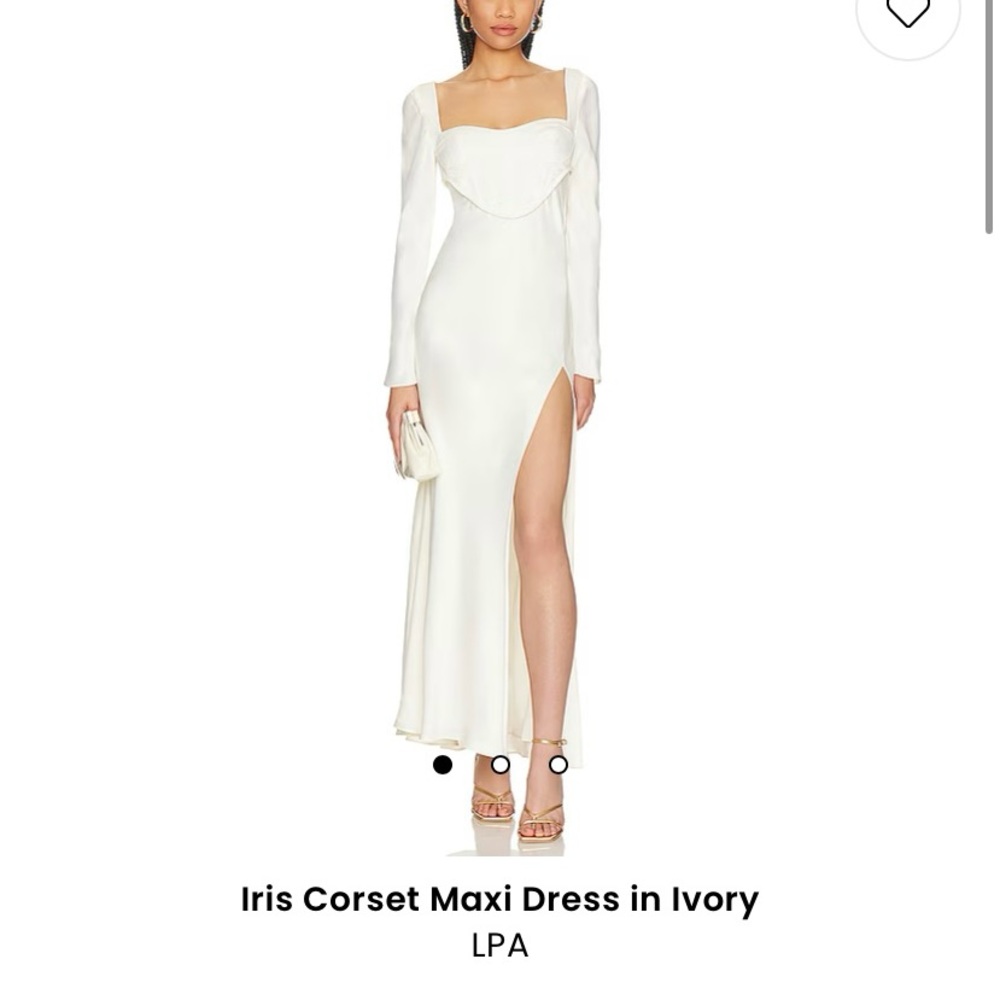 COPY - LPA  from revolve Iris Corset Maxi Dress in Ivory small